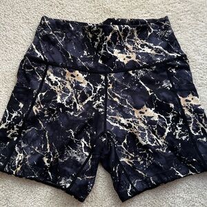 CVG- Marble Print Women's Athletic Shorts 5in